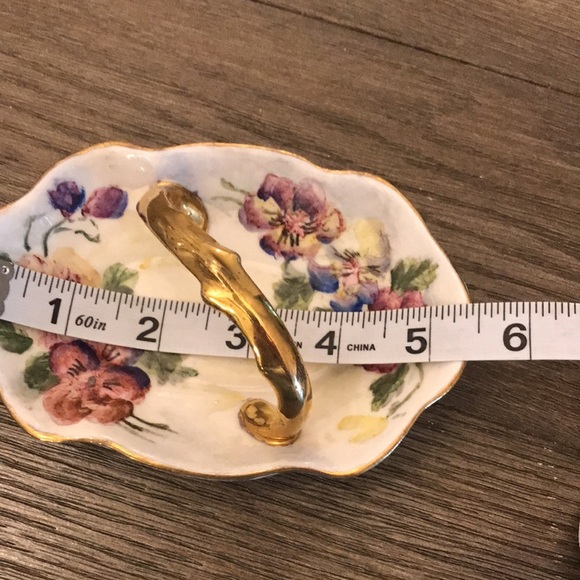 Vintage serving plates lemon servers nappy dishes hand painted R Allen 1950’s 3 - Picture 3 of 16